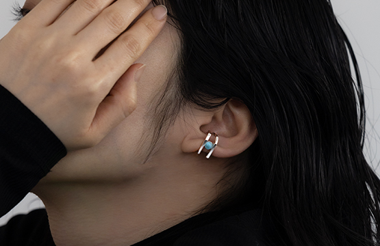 “Yugen” 02 Earcuff [Larimar]