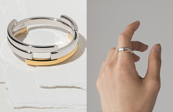 IKUE 03 : Ring (Gold×Silver)