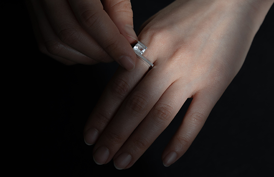 “Yugen”03 Ring [White Quartz]