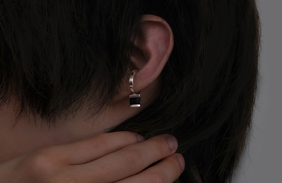 “Yugen”04 Earcuff [Onyx]
