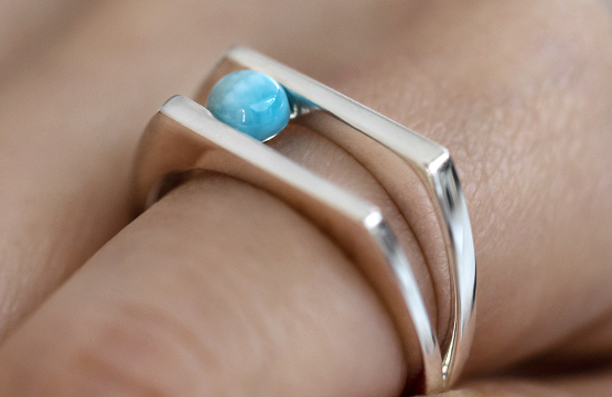 “Yugen” 01 Ring [Larimar]