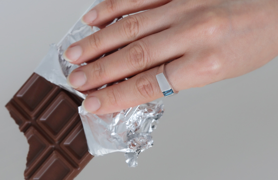 “Segme”03 Ring [London Blue Topaz]